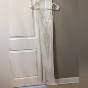 SHEIN Cream Striped Maxi Dress